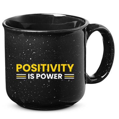 Positivity Is Power Typography 15oz Campfire Ceramic Mug