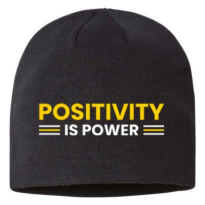 Positivity Is Power Typography Sustainable Beanie