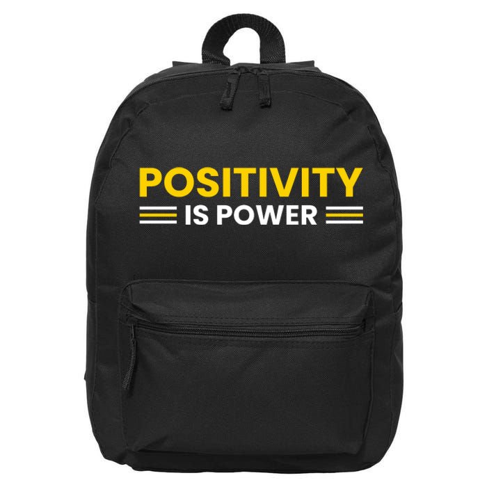 Positivity Is Power Typography 16 in Basic Backpack