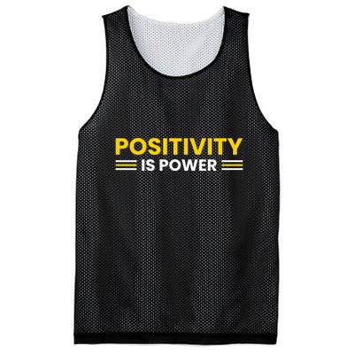 Positivity Is Power Typography Mesh Reversible Basketball Jersey Tank