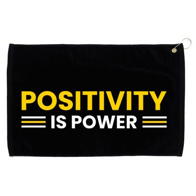 Positivity Is Power Typography Grommeted Golf Towel