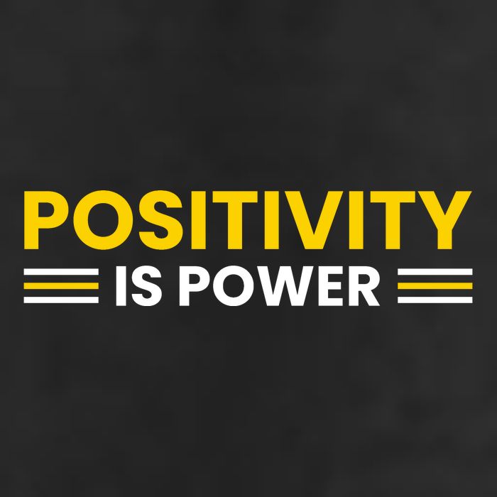 Positivity Is Power Typography Microfiber Hand Towel
