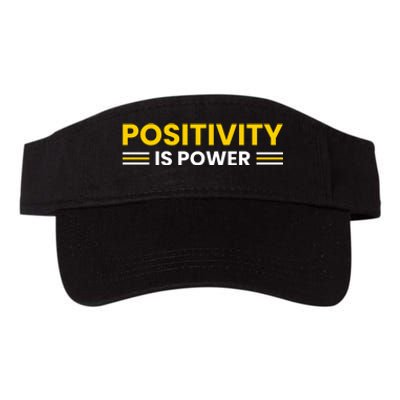 Positivity Is Power Typography Valucap Bio-Washed Visor