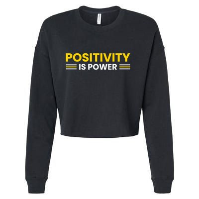 Positivity Is Power Typography Cropped Pullover Crew