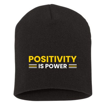 Positivity Is Power Typography Short Acrylic Beanie