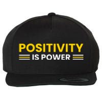 Positivity Is Power Typography Wool Snapback Cap