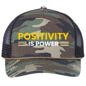 Positivity Is Power Typography Retro Rope Trucker Hat Cap