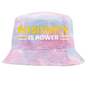 Positivity Is Power Typography Tie-Dyed Bucket Hat