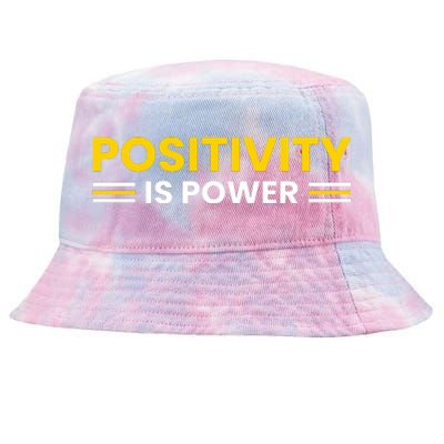 Positivity Is Power Typography Tie-Dyed Bucket Hat