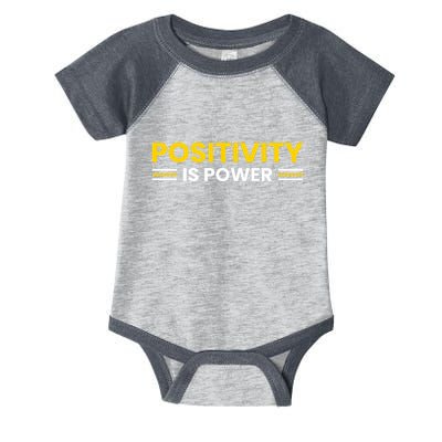 Positivity Is Power Typography Infant Baby Jersey Bodysuit