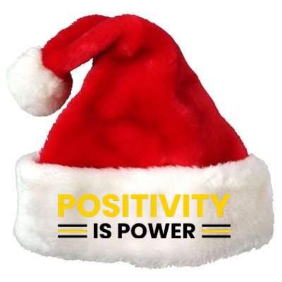 Positivity Is Power Typography Premium Christmas Santa Hat