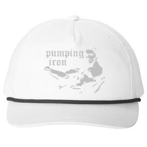 PUMPING IRON Snapback Five-Panel Rope Hat