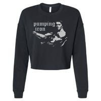 PUMPING IRON Cropped Pullover Crew