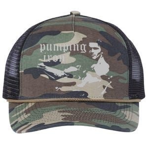 PUMPING IRON Retro Rope Trucker Hat Cap