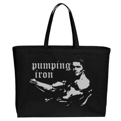 PUMPING IRON Cotton Canvas Jumbo Tote