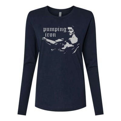 PUMPING IRON Womens Cotton Relaxed Long Sleeve T-Shirt