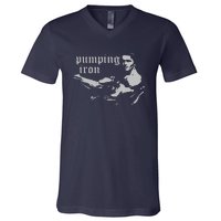 PUMPING IRON V-Neck T-Shirt