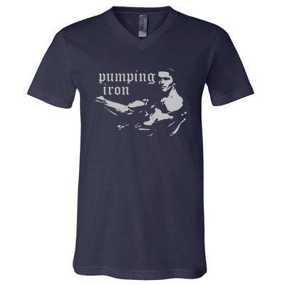 PUMPING IRON V-Neck T-Shirt