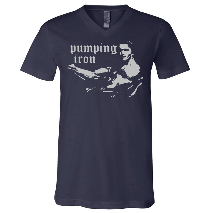 PUMPING IRON V-Neck T-Shirt