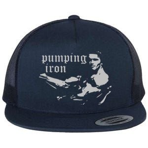 PUMPING IRON Flat Bill Trucker Hat