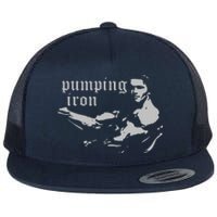 PUMPING IRON Flat Bill Trucker Hat