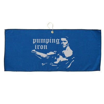 PUMPING IRON Large Microfiber Waffle Golf Towel