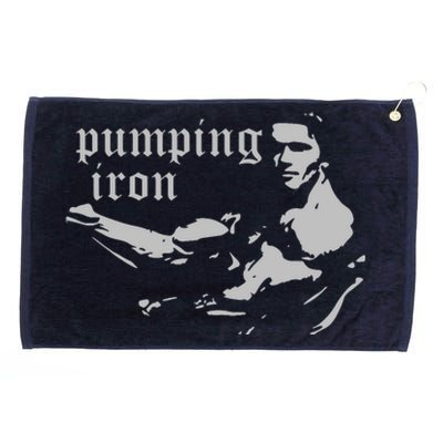 PUMPING IRON Grommeted Golf Towel