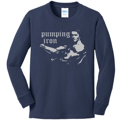 PUMPING IRON Kids Long Sleeve Shirt