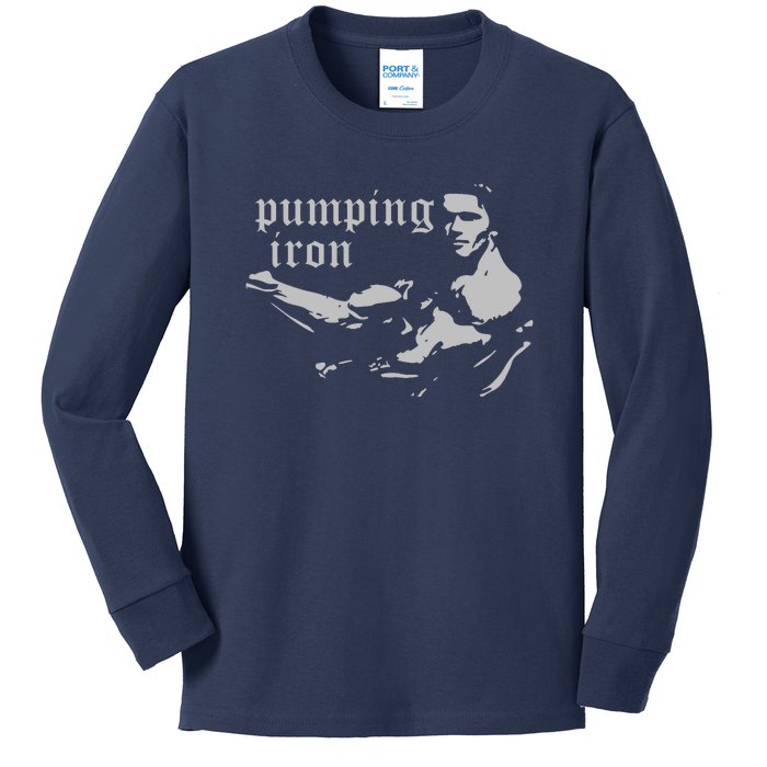 PUMPING IRON Kids Long Sleeve Shirt