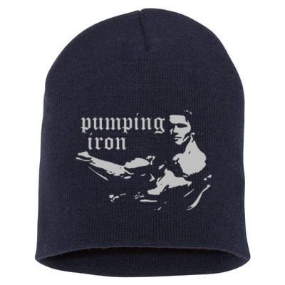 PUMPING IRON Short Acrylic Beanie