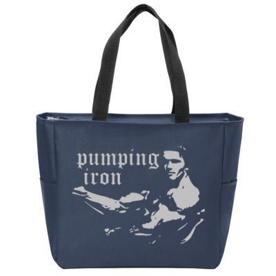 PUMPING IRON Zip Tote Bag