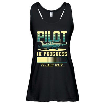 Pilot In Progress Please Wait Airplane Pilot In Training Ladies Essential Flowy Tank