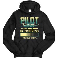 Pilot In Progress Please Wait Airplane Pilot In Training Tie Dye Hoodie