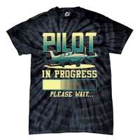 Pilot In Progress Please Wait Airplane Pilot In Training Tie-Dye T-Shirt