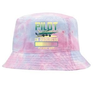 Pilot In Progress Please Wait Airplane Pilot In Training Tie-Dyed Bucket Hat