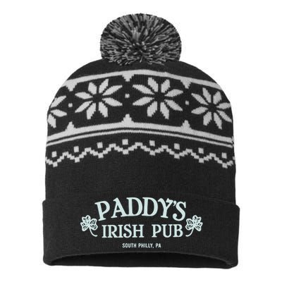 PaddYs Irish Pub Bar USA-Made Snowflake Beanie