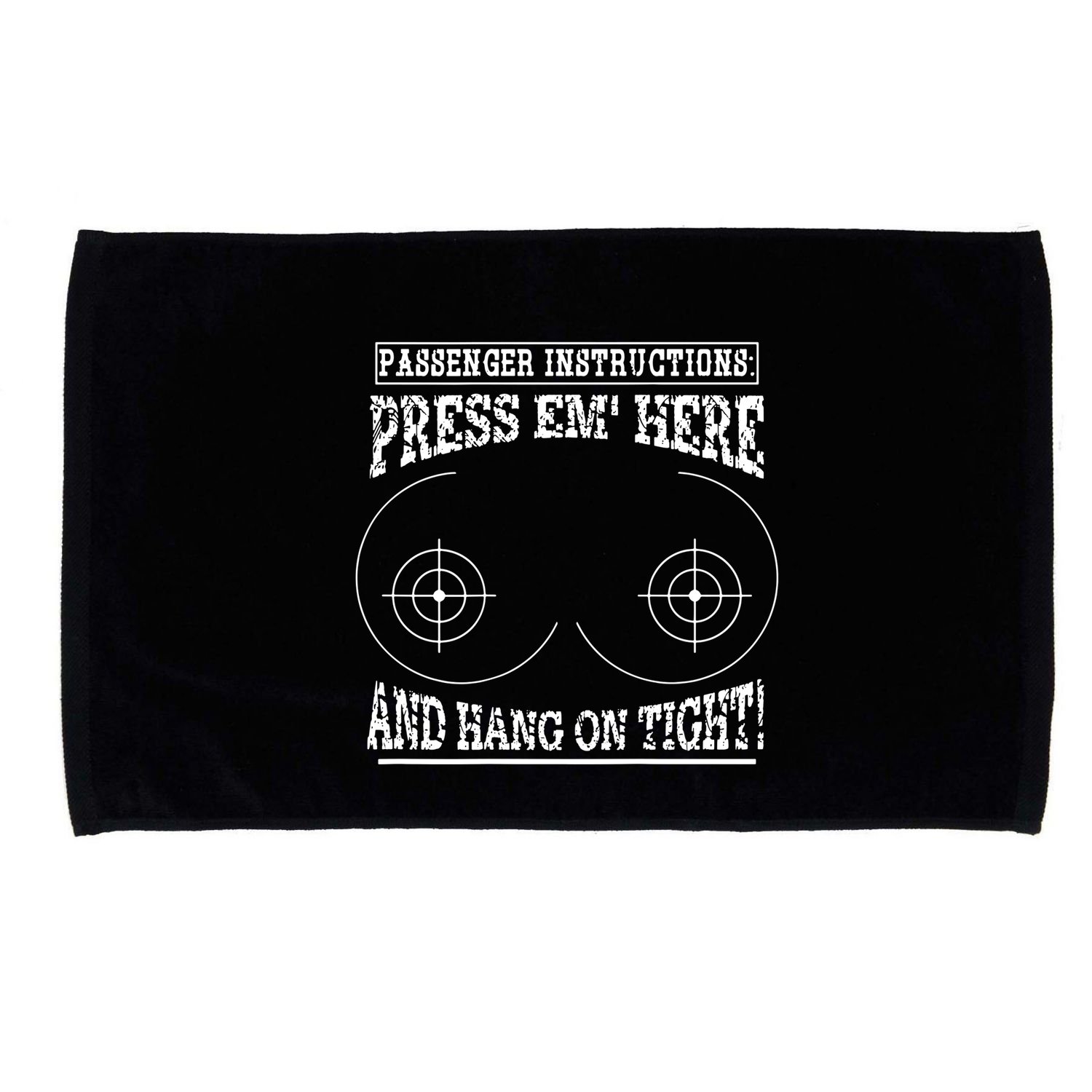 Passenger Instructions Press Em Here Microfiber Hand Towel