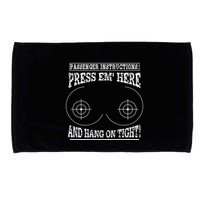 Passenger Instructions Press Em Here Microfiber Hand Towel