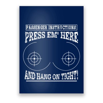 Passenger Instructions Press Em Here Poster