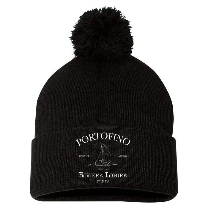 Portofino Italy Pom Pom 12in Knit Beanie