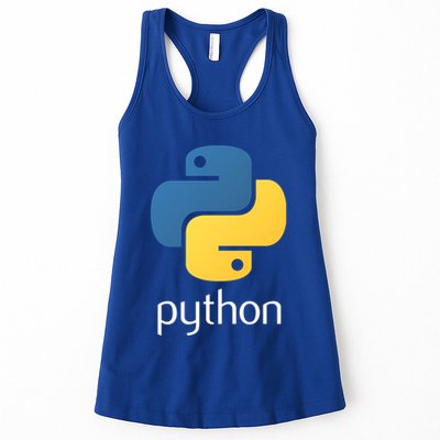 Python Interpreted Programming Language For Software Coders Gift Women's Racerback Tank