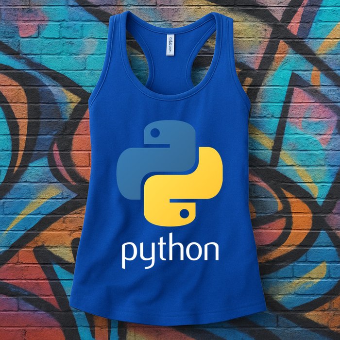 Python Interpreted Programming Language For Software Coders Gift Women's Racerback Tank