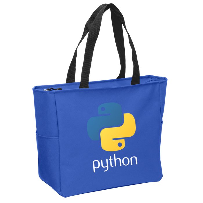 Python Interpreted Programming Language For Software Coders Gift Zip Tote Bag