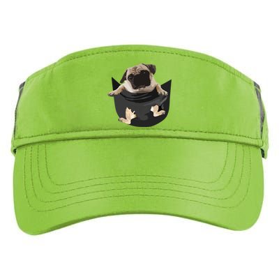 Pug In Pocket Funny Dog Lovers Costume Gifts Adult Drive Performance Visor