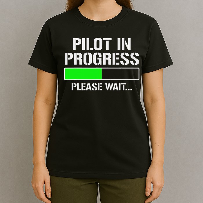 Pilot In Progress Funny Flight School Student T-Shirt