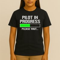 Pilot In Progress Funny Flight School Student T-Shirt