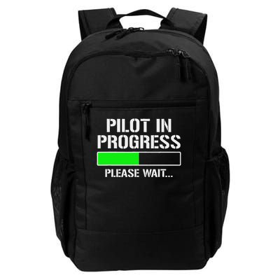 Pilot In Progress Funny Flight School Student Daily Commute Backpack