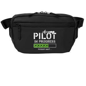 Pilot In Progress Kid Future Pilot Airplane Aviation Flying Crossbody Pack