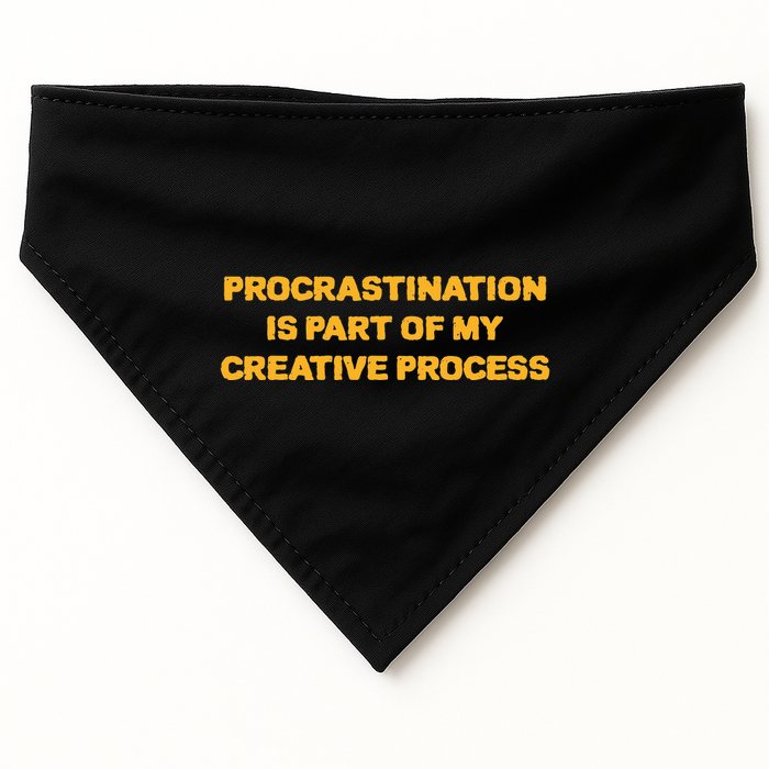 Procrastination Is Part Of My Creative Process Dark Humor USA-Made Doggie Bandana