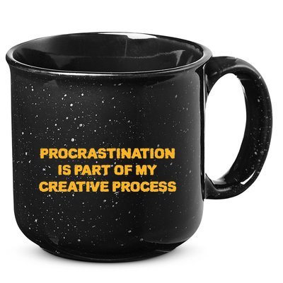 Procrastination Is Part Of My Creative Process Dark Humor 15oz Campfire Ceramic Mug